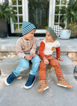 Load image into Gallery viewer, CHECKER POM BEANIE - OLIVE