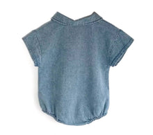 Load image into Gallery viewer, Chambray Short Sleeve Bodysuit