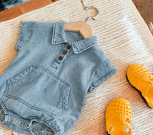 Load image into Gallery viewer, Chambray Short Sleeve Bodysuit