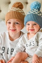 Load image into Gallery viewer, CHECKER POM BEANIE - CAMEL