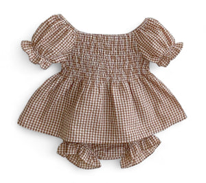 London Gingham Set, Cocoa