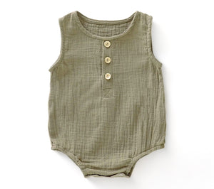 Gauze Tank Bodysuit, Sage