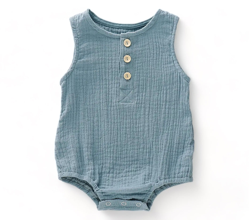 Gauze Tank Bodysuit, Lagoon