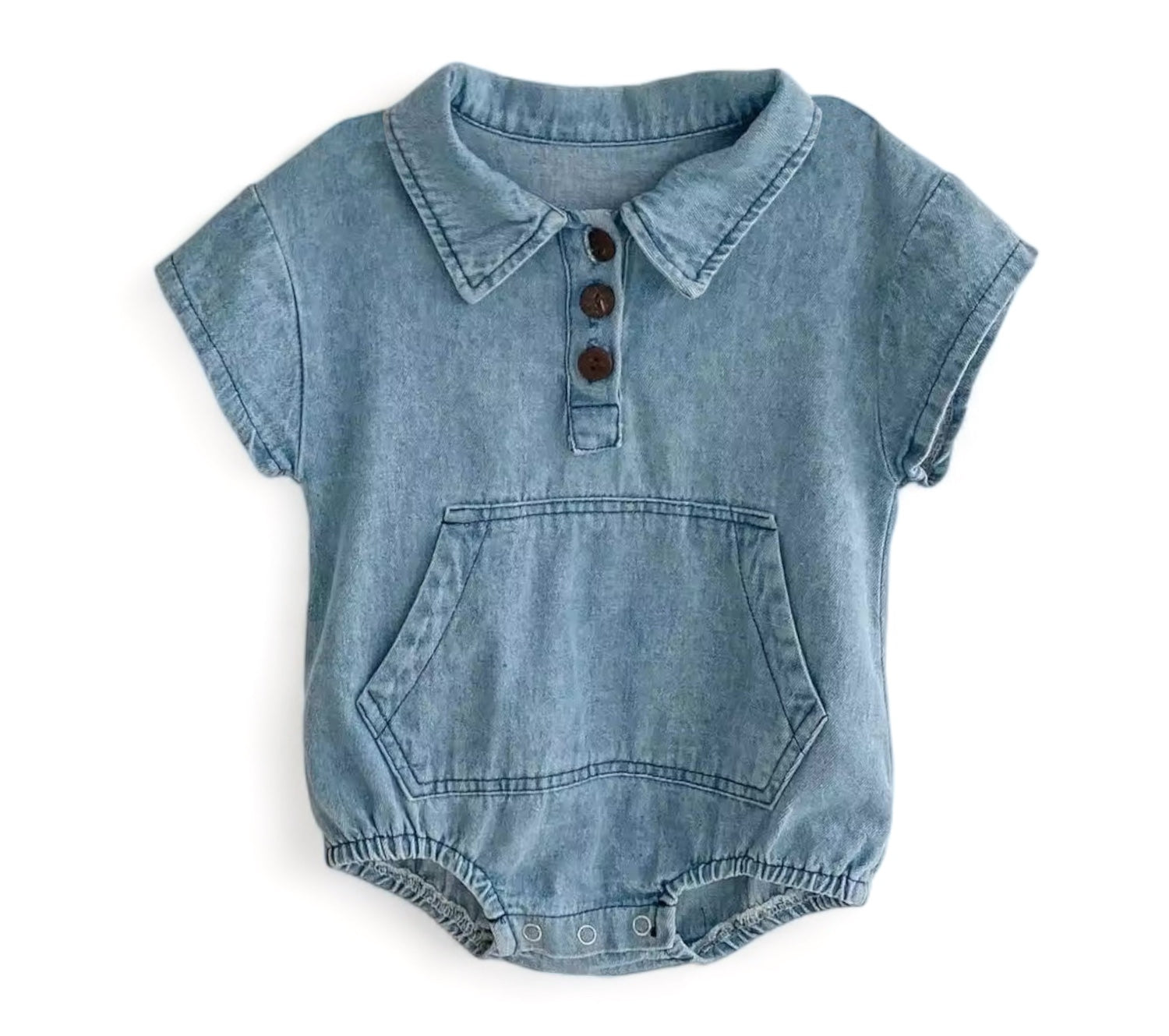 Chambray Short Sleeve Bodysuit – Bubu