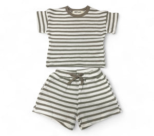 Waffle Stripe Summer Set, Storm