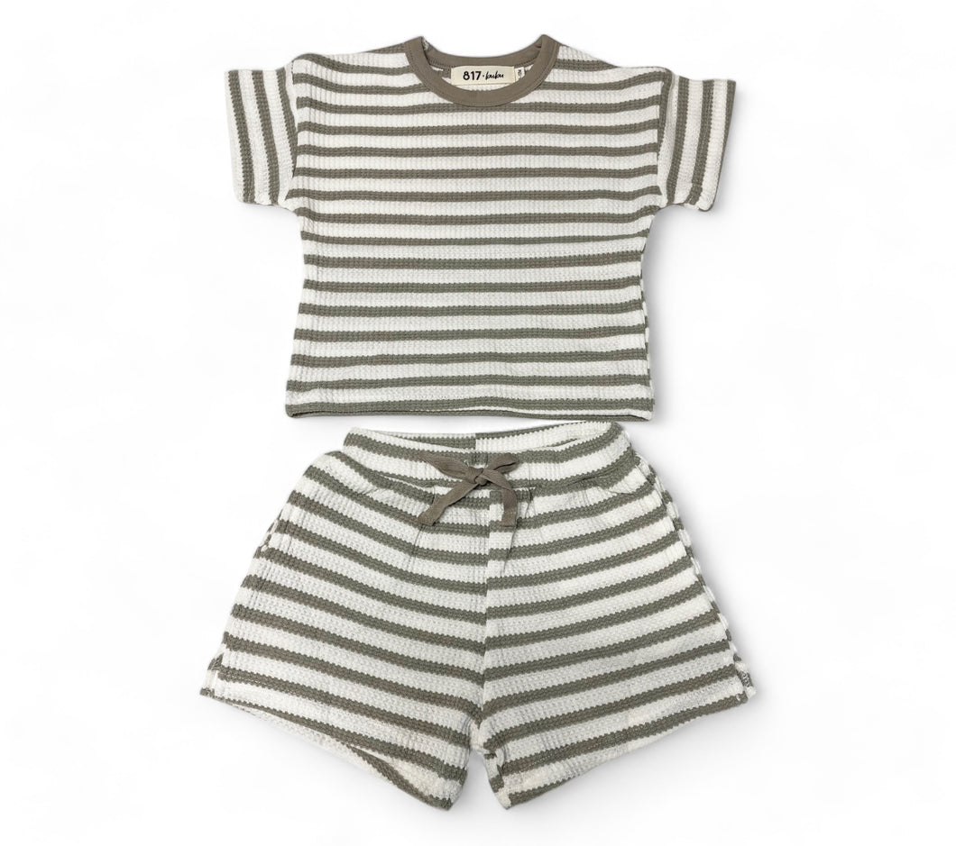 Waffle Stripe Summer Set, Storm