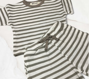 Waffle Stripe Summer Set, Storm