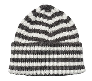 STRIPE BEANIE - GRAPHITE