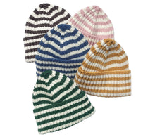 Load image into Gallery viewer, STRIPE BEANIE - EVERGREEN
