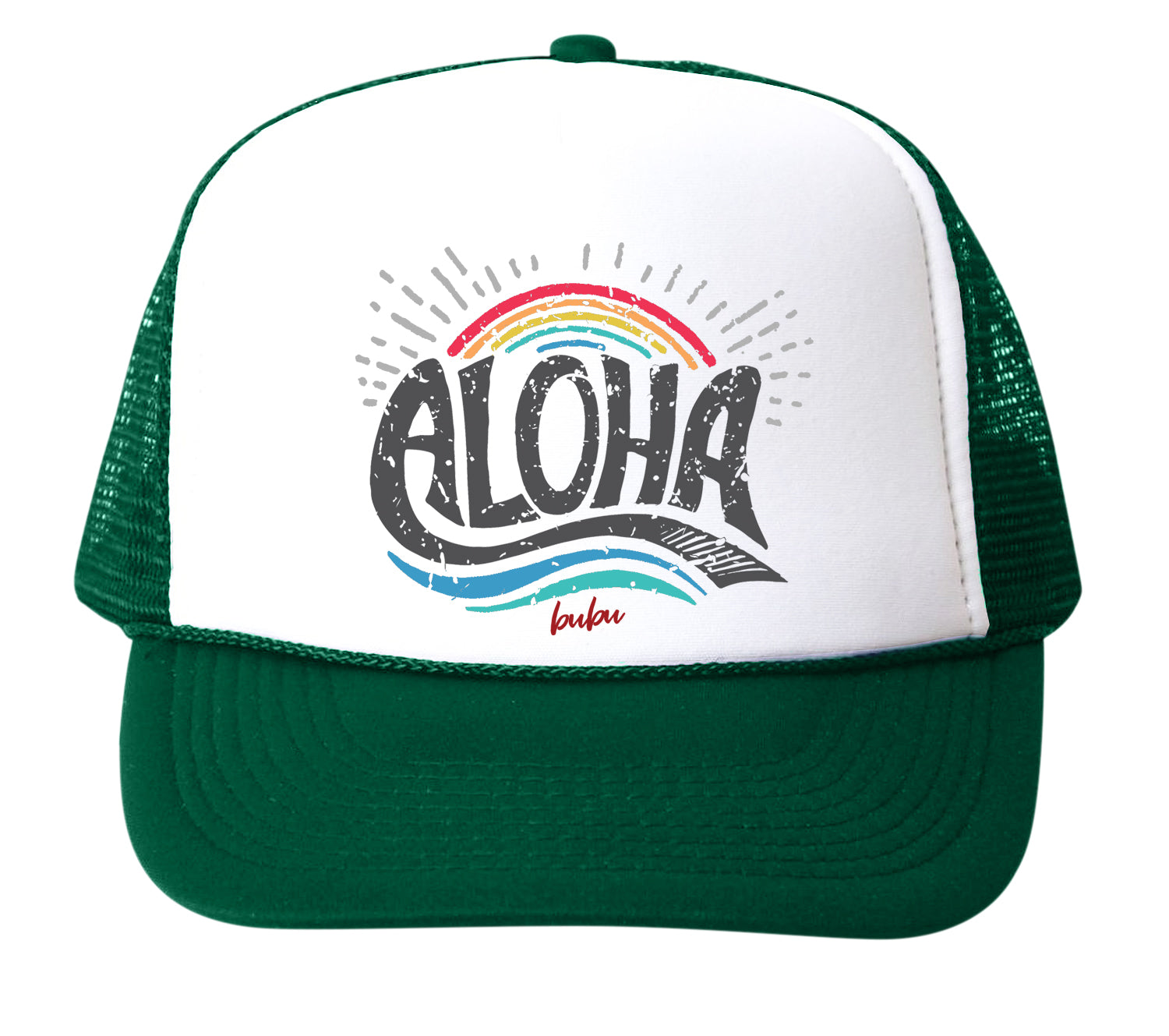 ALOHAcollection★TruckerHat帽子・ALOHAロゴ・カーキ・オリーブ ALOHAcollection☆TruckerHat帽子・ALOHAロゴ・カーキ・オリーブ