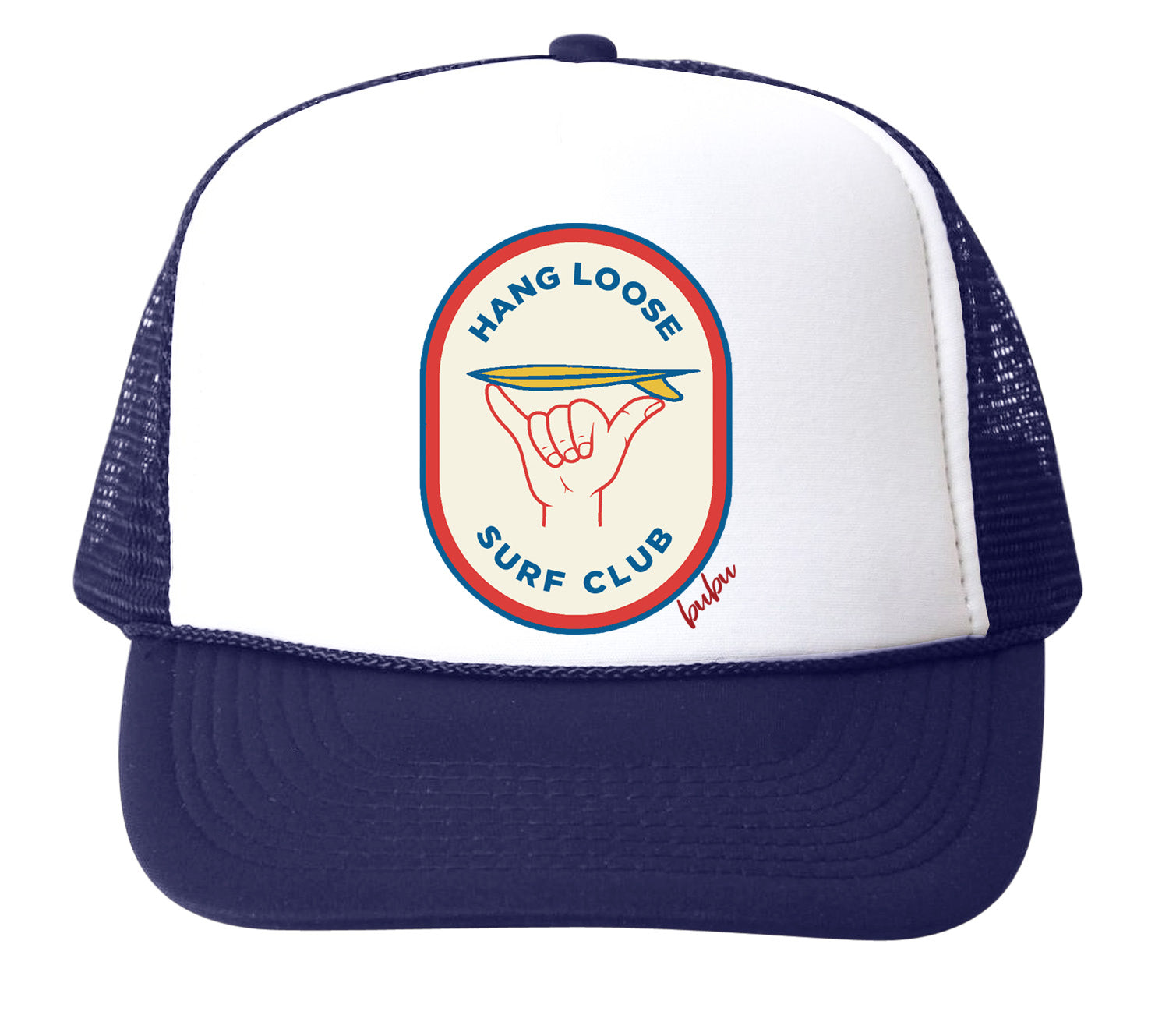 Gravity Trading Hang Loose Surf Patch Trucker Hat – Adjustable Snapback, Low Profile, 100% Polyester