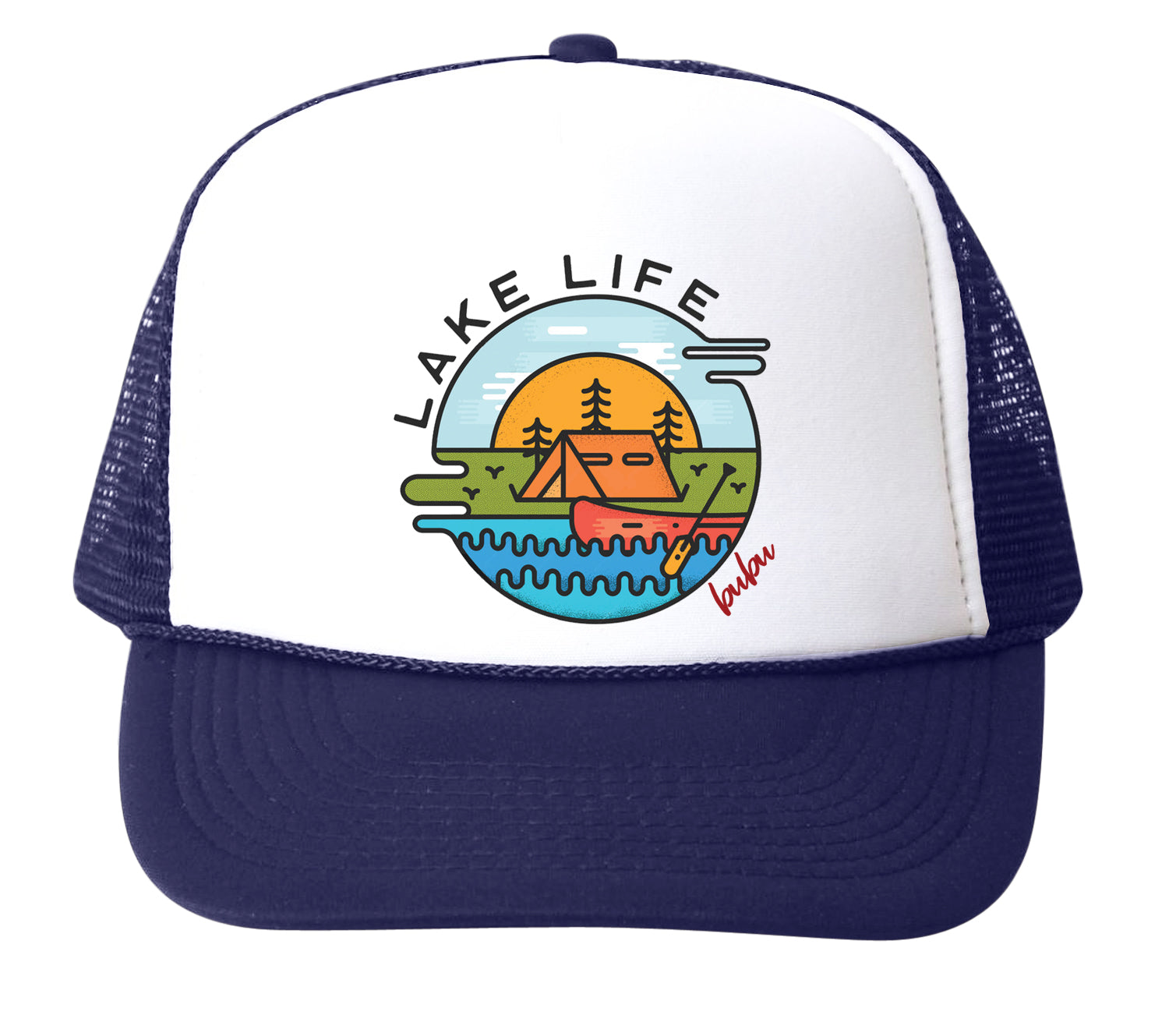 Lake Solid Navy Anchor on Baseball Cap — Buddy by the Sea